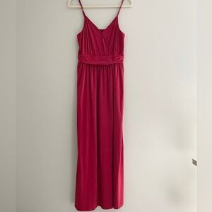New Red Cotton Maxi Dress